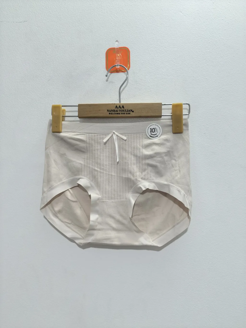 Women's Ribbed-Panel Bow High-Waist Briefs - Style 5005