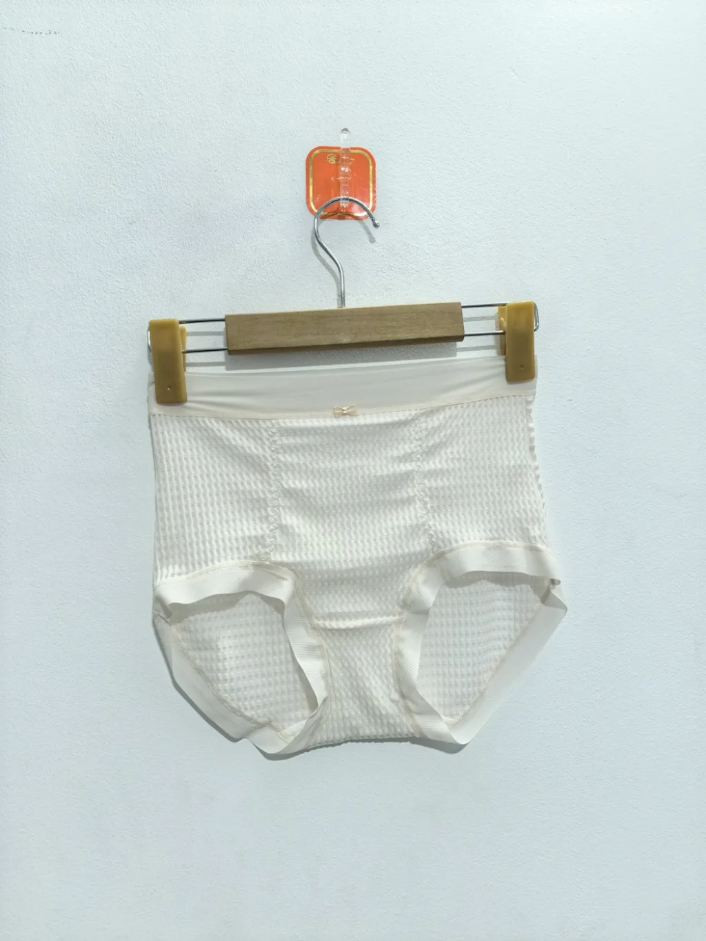 Women's Ivory Waffle-Knit High-Waist Panty
