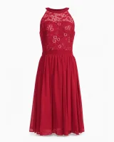 Halter Lace Bodice Chiffon Midi - ছবি 2