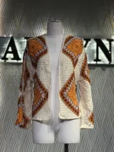 Crochet Open Cardigan - image 3