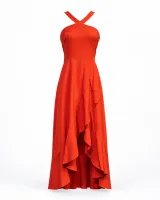 Cross-Strap Ruffle Maxi Dress - ছবি 1