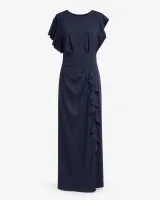 Flutter Ruffle Slit Maxi Dress - image 2