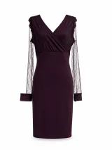 Glitter Tulle Wrap Mini Dress - image 3