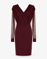 Glitter Tulle Wrap Mini Dress - image 1