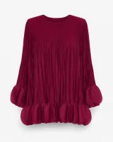 Pleated Petal Ruffle Top - image 1
