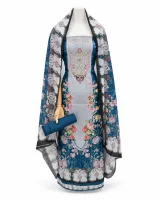 Zam Zam Indigo Damask Whisper - image 2