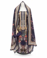 Zam Zam Mauve Rose Embroidery - ছবি 2