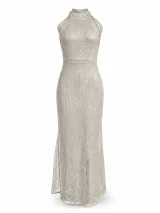 Halter Sequin Bodycon Gown - image 2