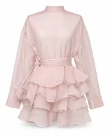 Sheer Organza Ruffle Top - image 1