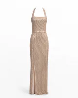 Halter Sequin Bodycon Gown - image 2
