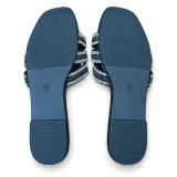 Geometric Rhinestone Strap Slide Sandals - ছবি 2