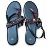 Embellished Toe-Post Ankle-Strap Sandals - ছবি 3