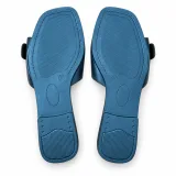 Oval-Buckle Cross-Strap Flat Slides - ছবি 4