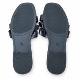 Chain-Detail Cross-Strap Flat Slides - ছবি 2