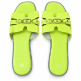 Chain-Detail Cross-Strap Flat Slides - ছবি 7