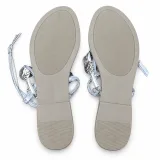 Jewel-Detail T-Strap Flat Sandals - ছবি 6