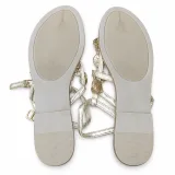 Jewel-Detail T-Strap Flat Sandals - ছবি 4