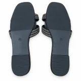 Oval Rhinestone Double-Strap Slides - ছবি 2