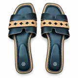 Cutout-Band Double-Strap Flat Slides - ছবি 1