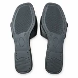 Square-Buckle Cross-Strap Flat Slides - ছবি 3