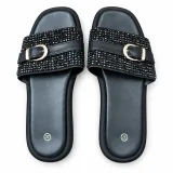 Rhinestone Double-Band Buckle Slides - ছবি 5