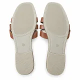 Chain-Detail Cross-Strap Flat Slides - ছবি 4