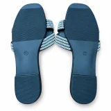 Floral Rhinestone Flat Slide Sandals - ছবি 4
