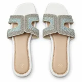 Geometric Cutout Rhinestone Slides - ছবি 1