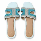 Geometric Cutout Rhinestone Slides - ছবি 5