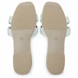 Rhinestone Bow Flat Slide Sandals - ছবি 2