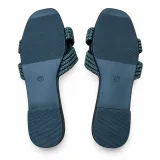 Rhinestone Bow Flat Slide Sandals - ছবি 4