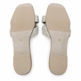 Rhinestone Bow Flat Slide Sandals - ছবি 8