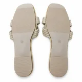 Rhinestone Bow Flat Slide Sandals - ছবি 6