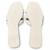 Layered Cross-Strap Square-Toe Slides - ছবি 2