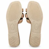 Layered Cross-Strap Square-Toe Slides - ছবি 6