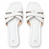 Layered Cross-Strap Square-Toe Slides - ছবি 7