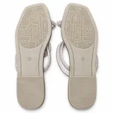 Slim-Strap Embellished Flat Sandals - ছবি 4