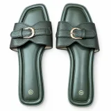 Double-Band Buckle Flat Slides - ছবি 1