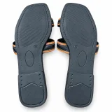 Looped Cross-Strap Flat Slide Sandals - ছবি 2