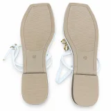Flower-Ornament T-Strap Flat Sandals - ছবি 2