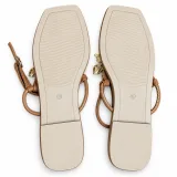 Flower-Ornament T-Strap Flat Sandals - ছবি 6