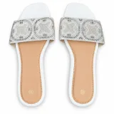 Scroll-Pattern Rhinestone Flat Slides - ছবি 1