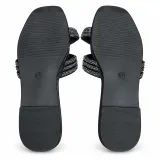 Oval Rhinestone Double-Strap Slides - ছবি 2