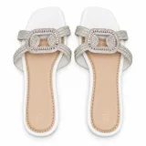 Oval Rhinestone Double-Strap Slides - ছবি 3