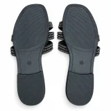 Sunburst Rhinestone Flat Slide Sandals - ছবি 4