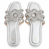 Flower-Ring Rhinestone Flat Slides - ছবি 7