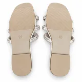 Flower-Ring Rhinestone Flat Slides - ছবি 6
