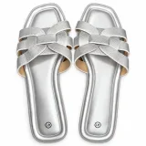 Textured Woven-Strap Flat Slides - ছবি 7