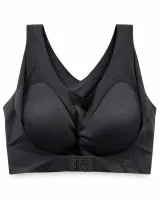 Padded Bra with Wide Straps and Hook-and-Eye Closure - image 1