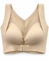 Padded Bra with Wide Straps and Hook-and-Eye Closure - image 3